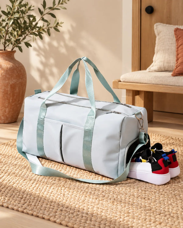 Sport Fitness Gym Bag with Shoes Compartment Travel Overnight Shoulder Weekender Duffel Bag