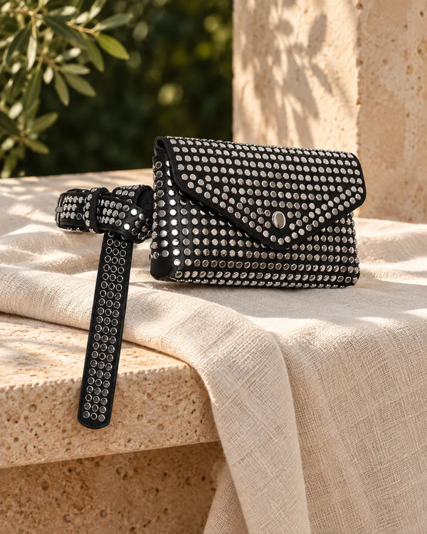 Rivets Waist Pack Luxury Designer Fanny Pack Small Women Waist Bag Phone Pouch Punk Belt Bag