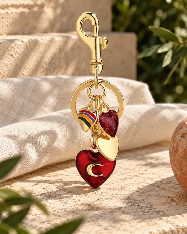 Metal keychain cute fruit set with diamonds apple keyring pendant handbag keyring accessory for women
