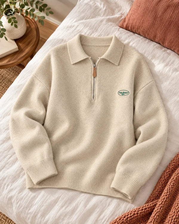 POLO Half Zipper Sweater for Women