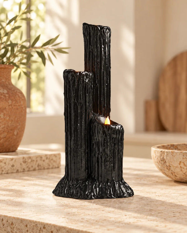 Candle cluster resin candle holder tree cluster resin ornament