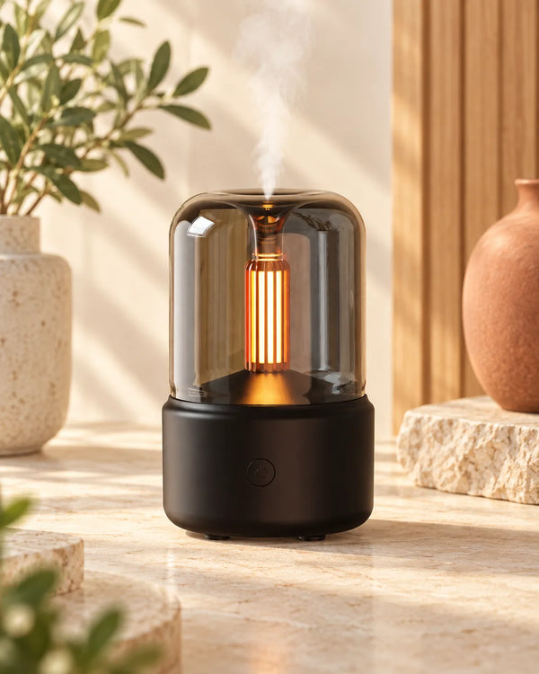 Creative Candle Light Aroma Diffuser USB Candle Light Humidifier