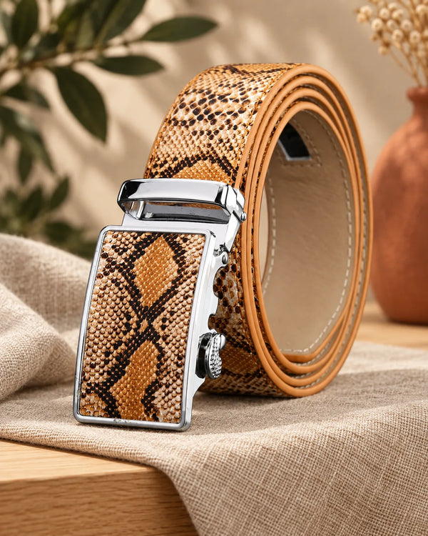 Leather automatic buckle cowhide Belt leather belt