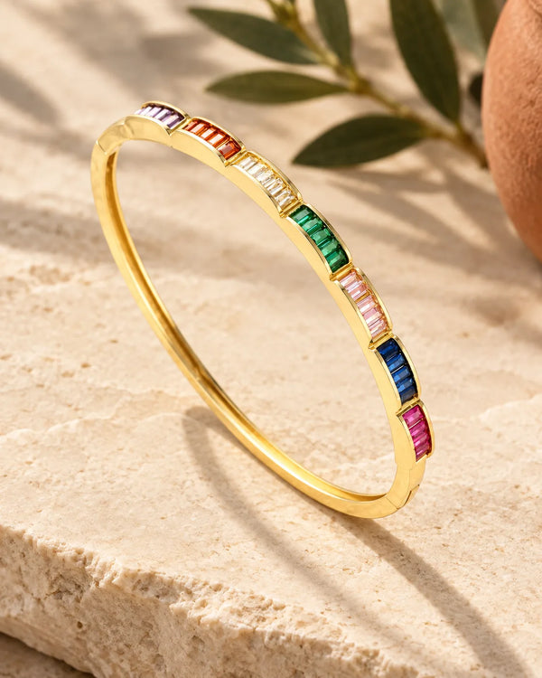 Copper inlaid colored zircon bracelet for female lovers bracelet bracelet