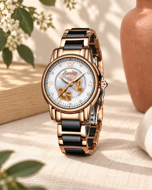 Lige High Quality Ceramic Watch Ladies Watch Exquisite Waterproof Watch