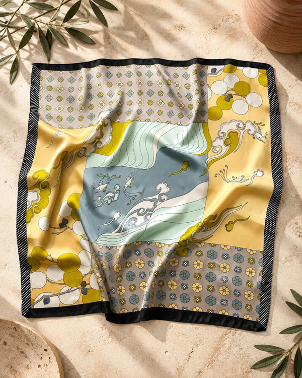 professional square scarf imitation silk scarf