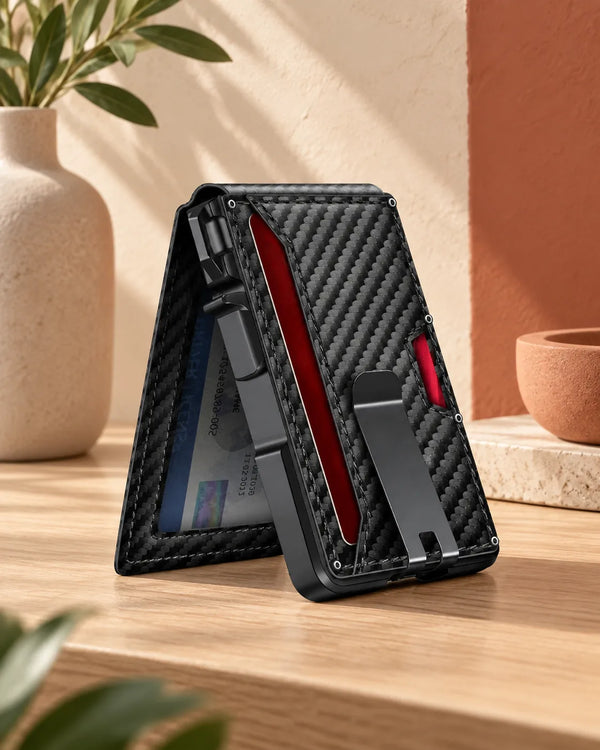 Large capacity multi-slot ID card wallet card holder