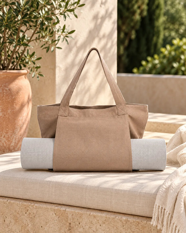 Yoga Pilates Mat Bag Canvas Handbag Outdoor Exercise Equipment Travel Yoga Mat Shoulder Bag