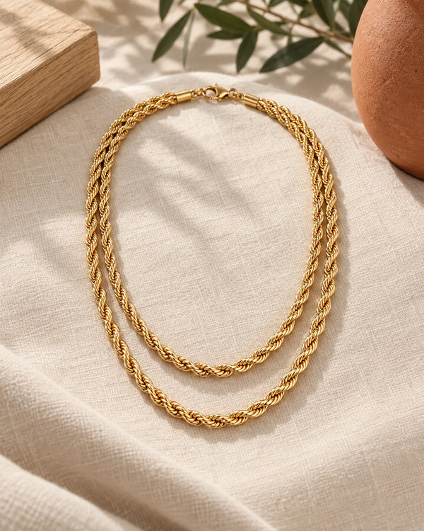 New Necklace 3mm/4mm Twist Chain Necklace Stainless Steel Necklace