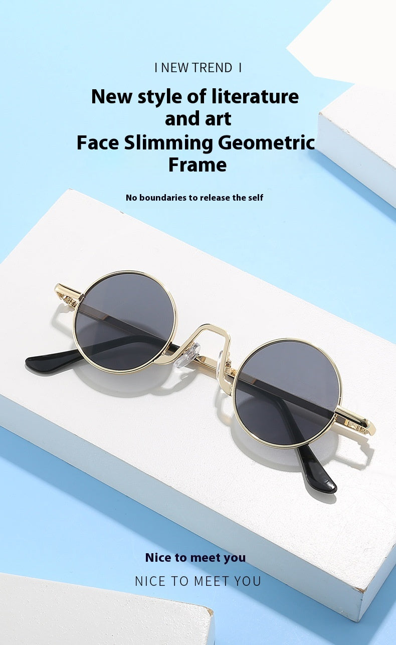 Retro Hip Hop Sunglasses Small Frame Round