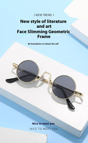 Retro Hip Hop Sunglasses Small Frame Round