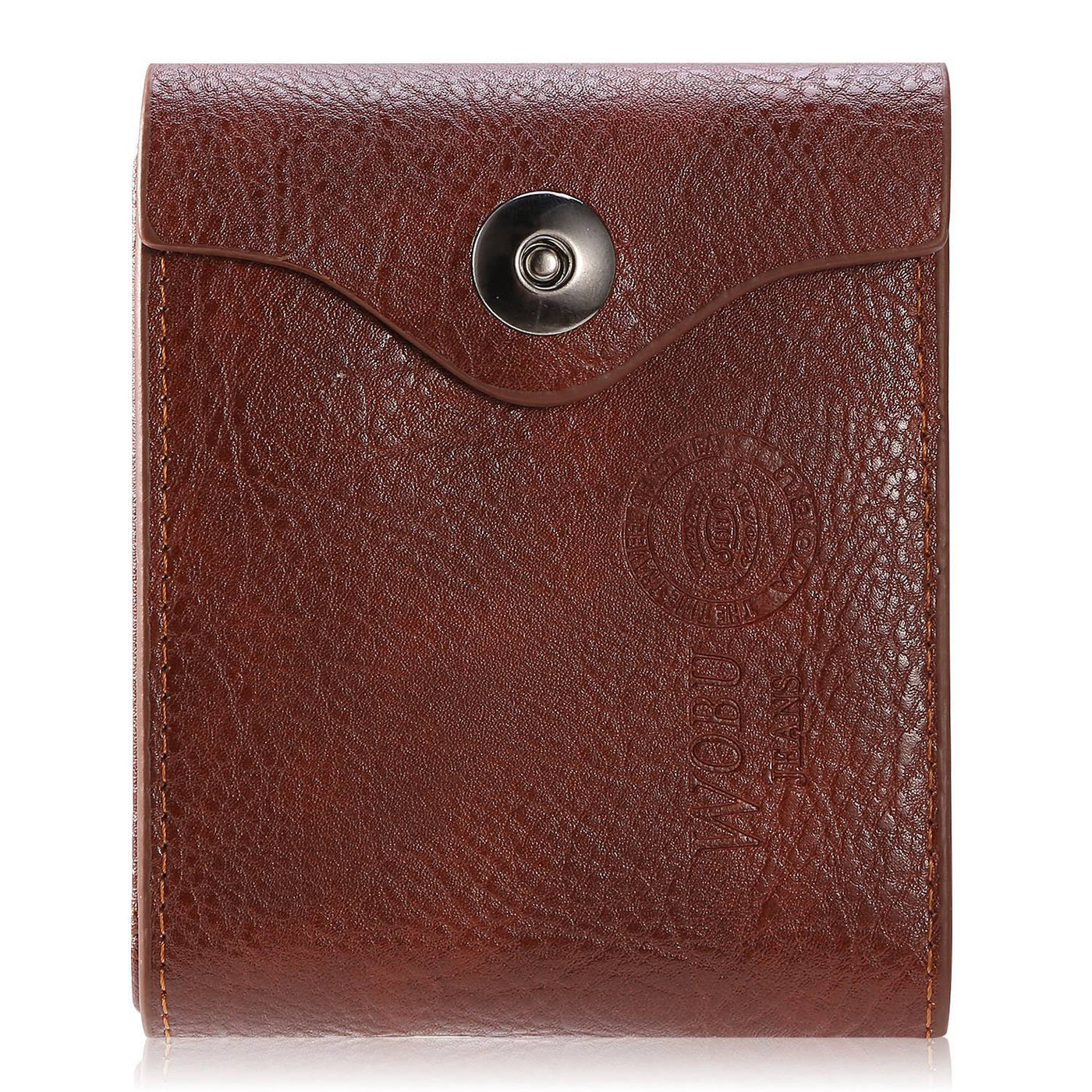 1Pc Men  Wallet PU Leather Purse Slim Card Holder Cases With 2 ID Window Coin Pocket