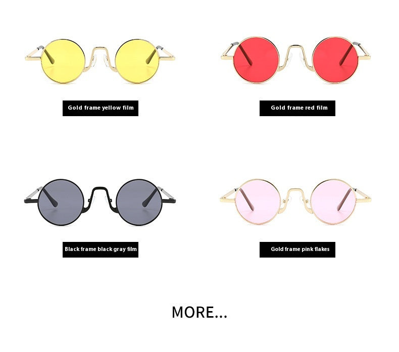 Retro Hip Hop Sunglasses Small Frame Round