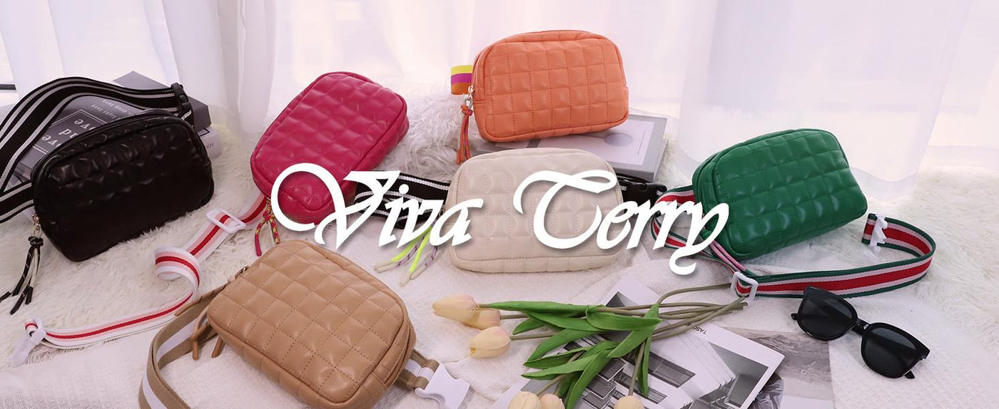 Viva Terry Women's Quilted Waist Pack  Small Puffy Sports Bag Adjustable Strap Ideal For Running, Travel, Hiking, And Fitness