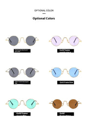 Retro Hip Hop Sunglasses Small Frame Round