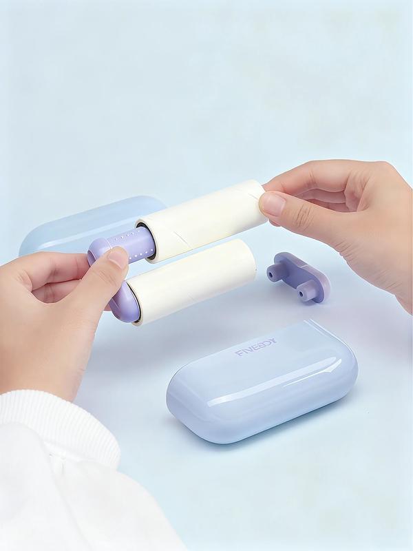 Portable Pet Hair Remover With Lid Reusable, Palm-Sized Lint Roller Pocket-Sized Travel Essential For Removing Cat And Dog Hair