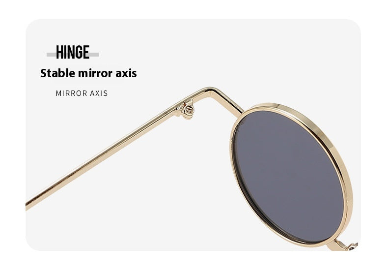 Retro Hip Hop Sunglasses Small Frame Round