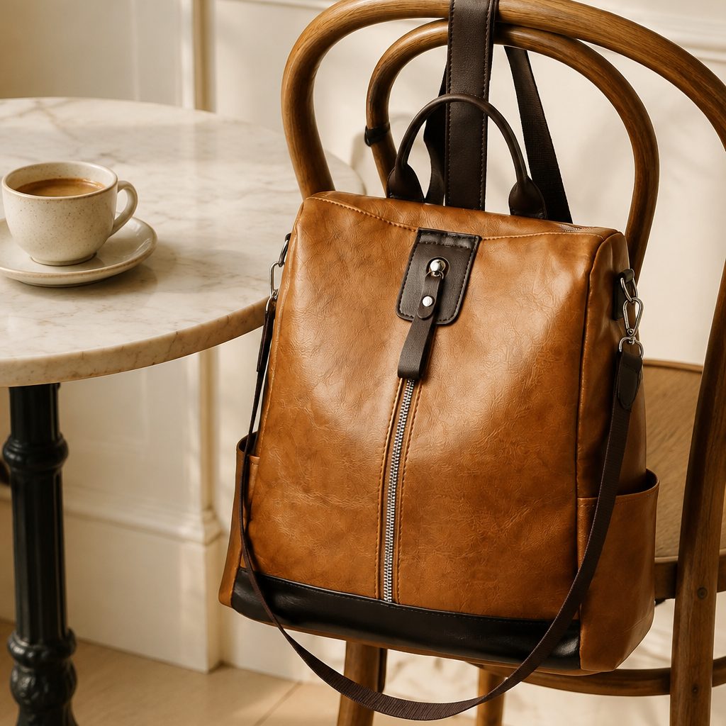 PU Leather Backpack Bag