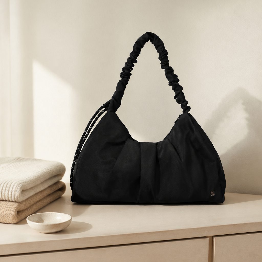 Ruched Large Tote Bag